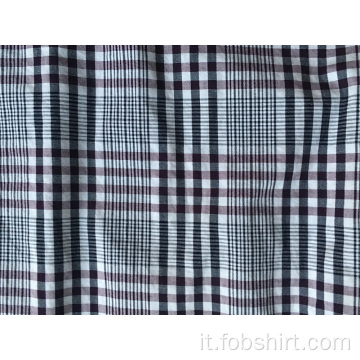 Camicia a quadri scuri a maniche corte